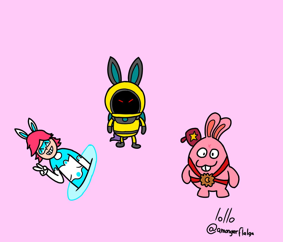 lollothedude's tweet photo. Some bunnies I drew 🐰🐰🐰#usapyon #yokaiwatch #yokaiwatchfanart #brawlstars #brawlstarsfanart #bunnyx #mlbfanart (repost cause I forgor watermark) https://t.co/8SABNzeWYa