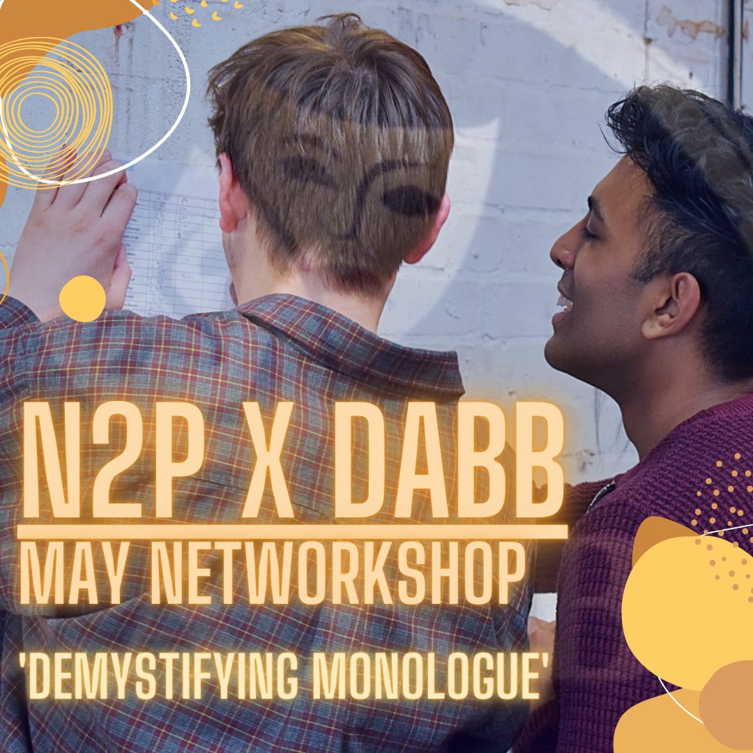 DABBOFFICIAL_'s tweet photo. We’ve partnered with N2P to bring you a monologue workshop! It’s free to take part! @nothing2perform 

Check our latest instagram post for details on what it’s about and how to apply. 

https://t.co/58CTpYCJbD https://t.co/jY2OmpfjjR