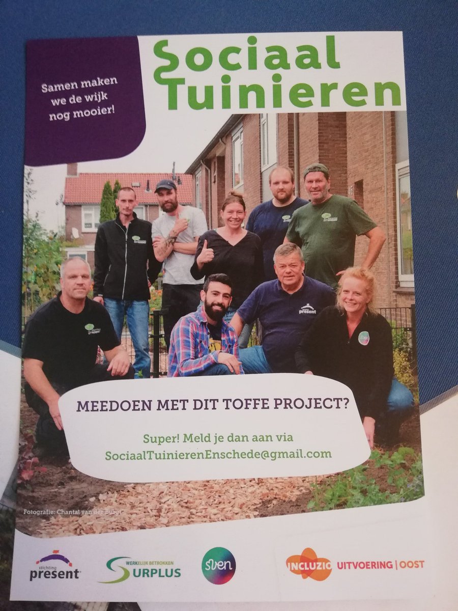 Een bruisende avond bij <a href="/Gem_Enschede/">Gemeente Enschede</a> Voor 700 jaar Enschede gaan we voor 700 vrijwilligers die mee gaan doen aan Sociaal Tuinieren. Samen de handen uit de mouwen om duurzaam te vergroenen met en voor kwetsbare inwoners,een groene stad met veel verbindingen! <a href="/Alifawest/">Alifawest</a> <a href="/Incluzio/">Incluzio</a>