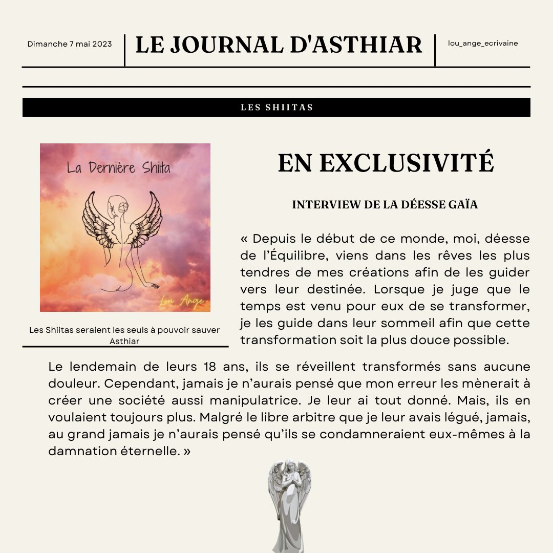 Extrait de La Dernière Shiita,
#premierroman #ebook #kindle #fantasy #ange