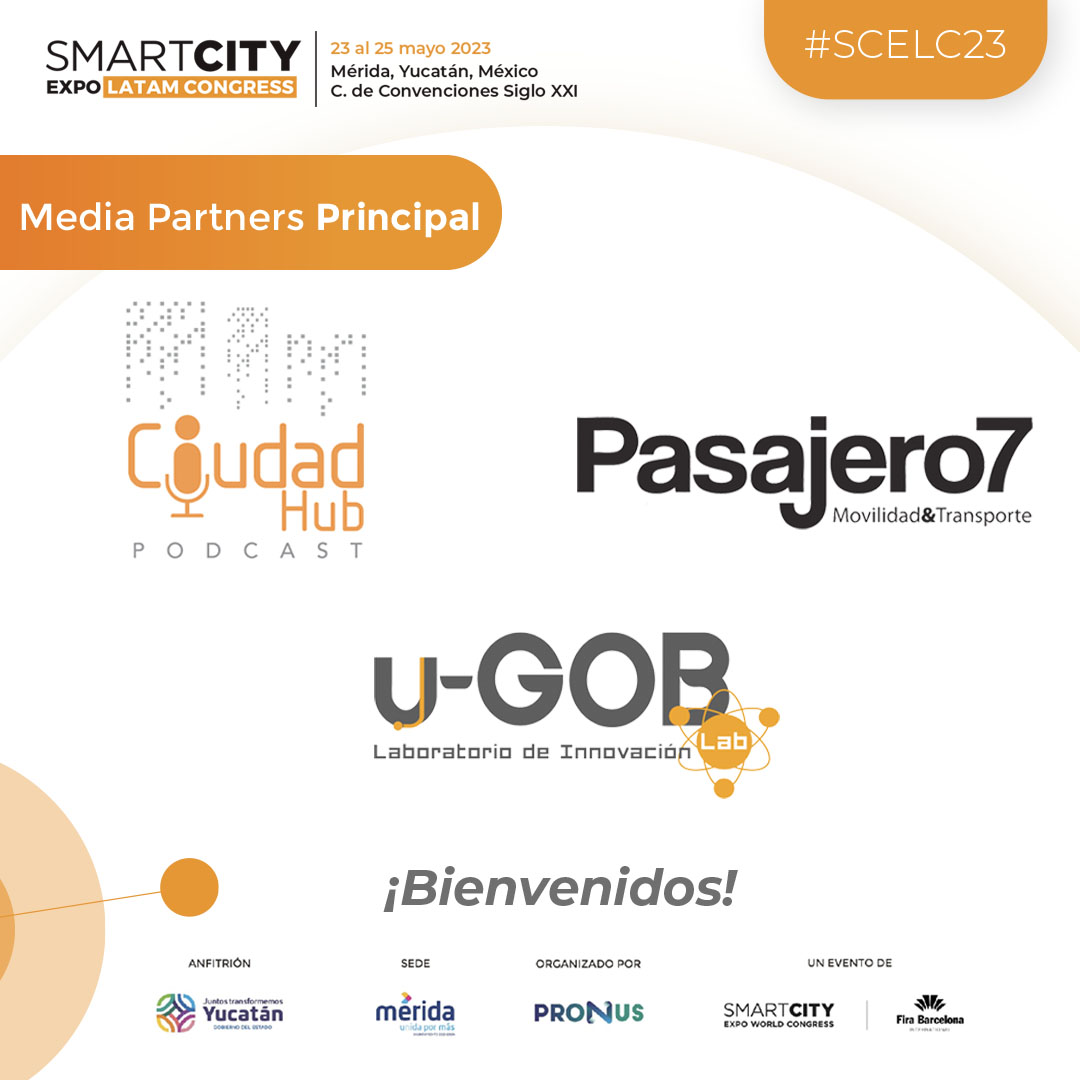 ¡Damos la bienvenida a <a href="/CiudadHub/">Ciudad Hub. El podcast de las ciudades</a> , <a href="/Pasajero7/">Pasajero 7</a> y a <a href="/u_GeOBe/">u-GOB</a>  como nuestros Media Partner Aliados en el Smart City Expo Latam Congress 8ª edición! 🎉🎙️

Su esfuerzo en la difusión de la sostenibilidad y la innovación en nuestras ciudades será vital para hacer llegar nuestro