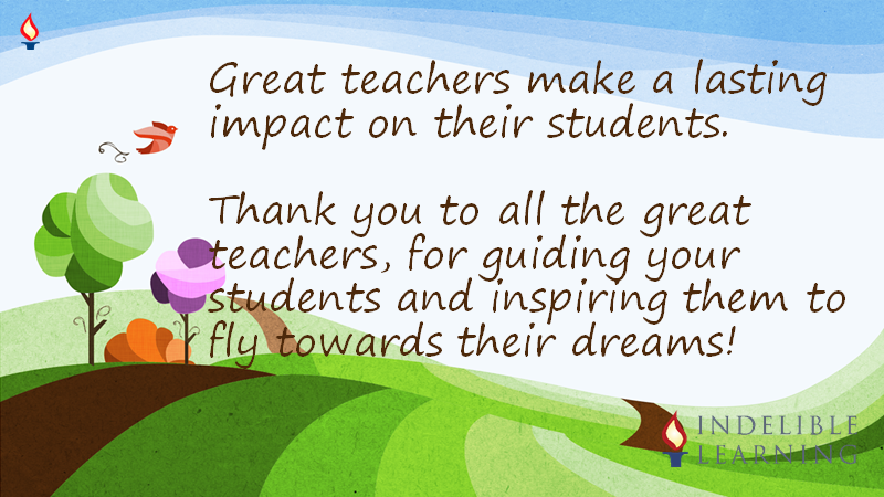 Indl_Learning's tweet photo. Great teachers can make a lasting impact on their students.

Do you remember teachers who made biggest impact on you or your life?

Happy #TeachersAppreciationWeek #indeliblelearning #MondayMotivation #indllearning #education #life #impact #inspiration 

https://t.co/v23fsvUuJG https://t.co/ZH3fu4Wzs9