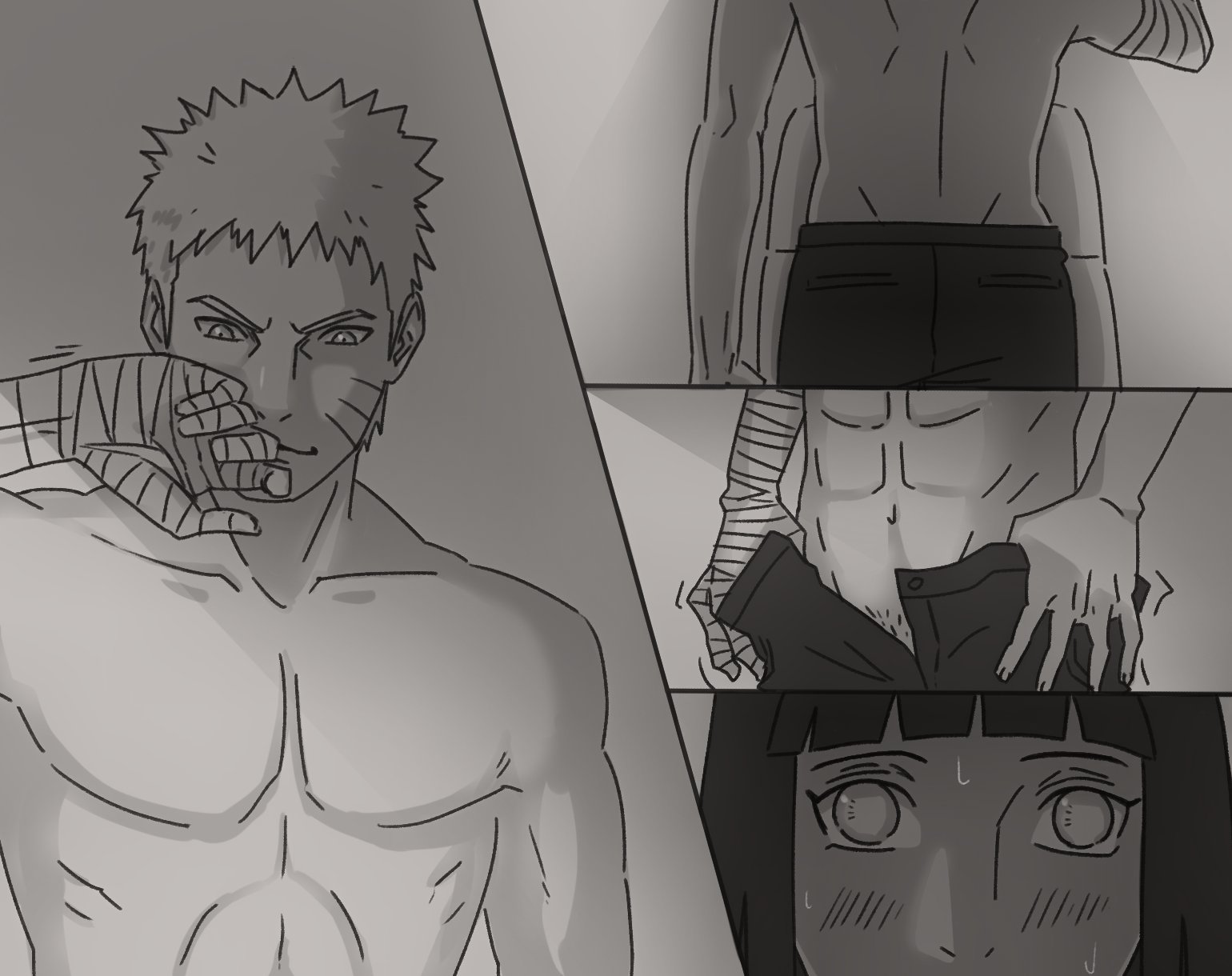 nanadaime on X: ๐๐๐ #naruto #boruto #naruhina #nsfw #art https
