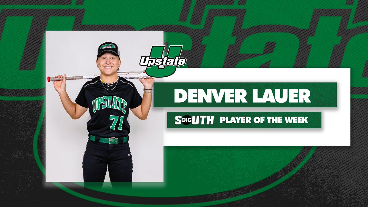 She went 7-7, scored 4 runs, had 4 RBI, 7 stolen bases and 2 homeruns. Lauer finished the series with a 1.000 batting average, a 1.000 on base percentage and a 1.857 slugging percentage. 

Denver Lauer earns her first ever Big South Player of the Week honor!

#SpartanArmy ⚔️
