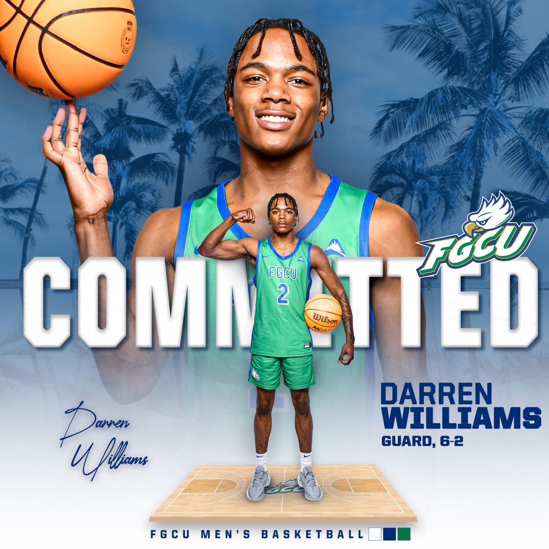 Beyond blessed and excited to announce I will be committing to Florida Gulf Coast University!! Go Eagles💚💚💚