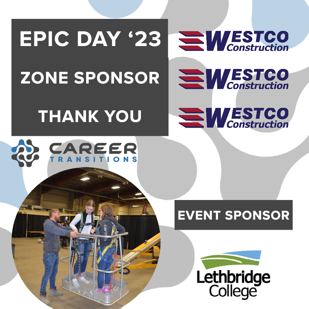 Career Transitions (@careertranyql) on Twitter photo Our sponsors are the reason that EPIC 23 was truly an epic event! Thank you Lethbridge College and Westco Construction Ltd! <a href="/LethCollege/">Lethbridge College</a> 
Go to the link in our bio and get involved with Career
Transitions today!
#yql #lethbridge #alberta #epic Our sponsors are the reason that EPIC 23 was truly an epic event! Thank you Lethbridge College and Westco Construction Ltd! <a href="/LethCollege/">Lethbridge College</a> 
Go to the link in our bio and get involved with Career
Transitions today!
#yql #lethbridge #alberta #epic