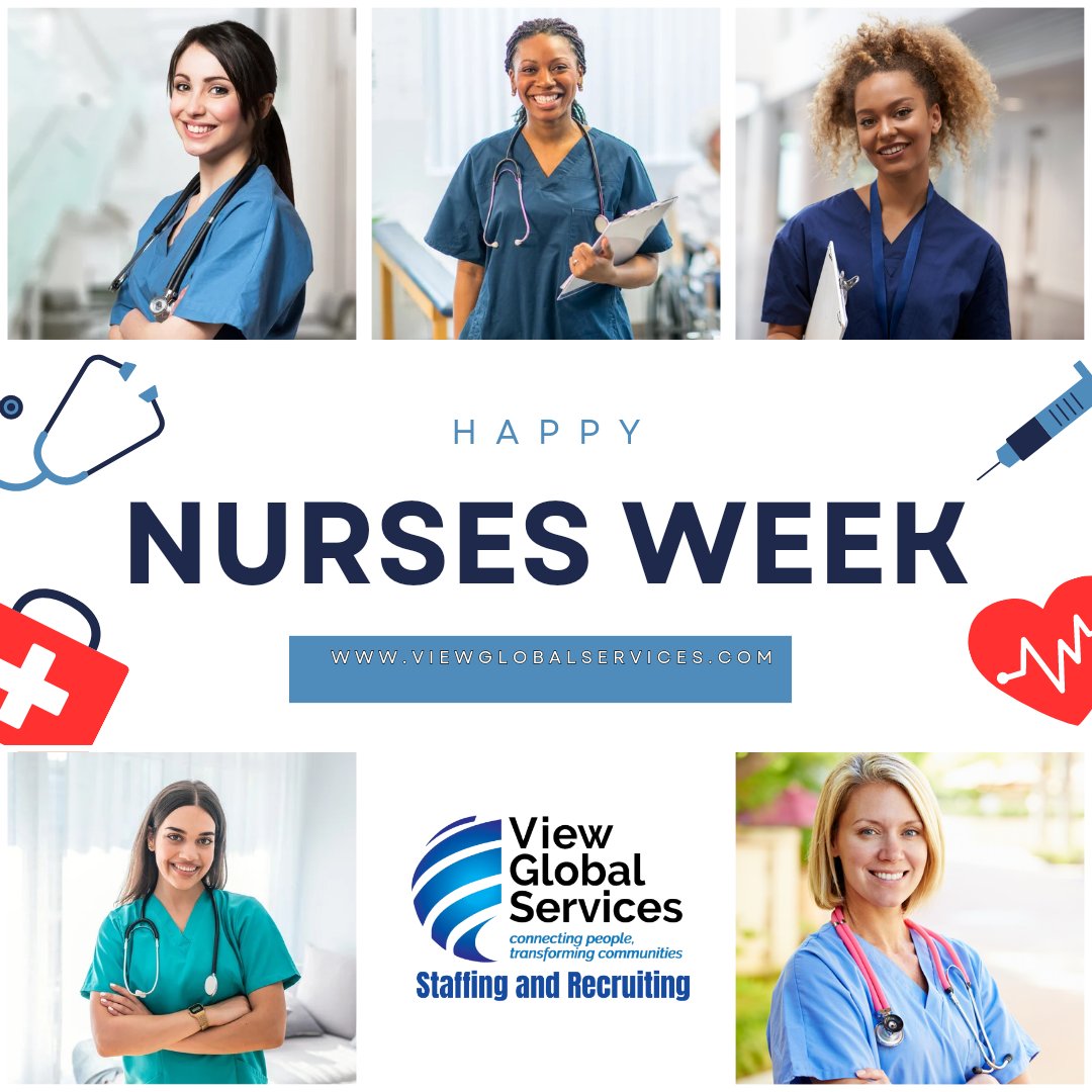 ViewGlobalS's tweet photo. Celebrate Nurses Week with us! We are grateful for the dedication and hard work of our nurses who make a difference in the lives of their patients every day. Thank you for your unwavering commitment to providing exceptional care. #NursesWeek #NursesWeek2023 #rn #HeyNurse #werpn https://t.co/W89l6ihaef