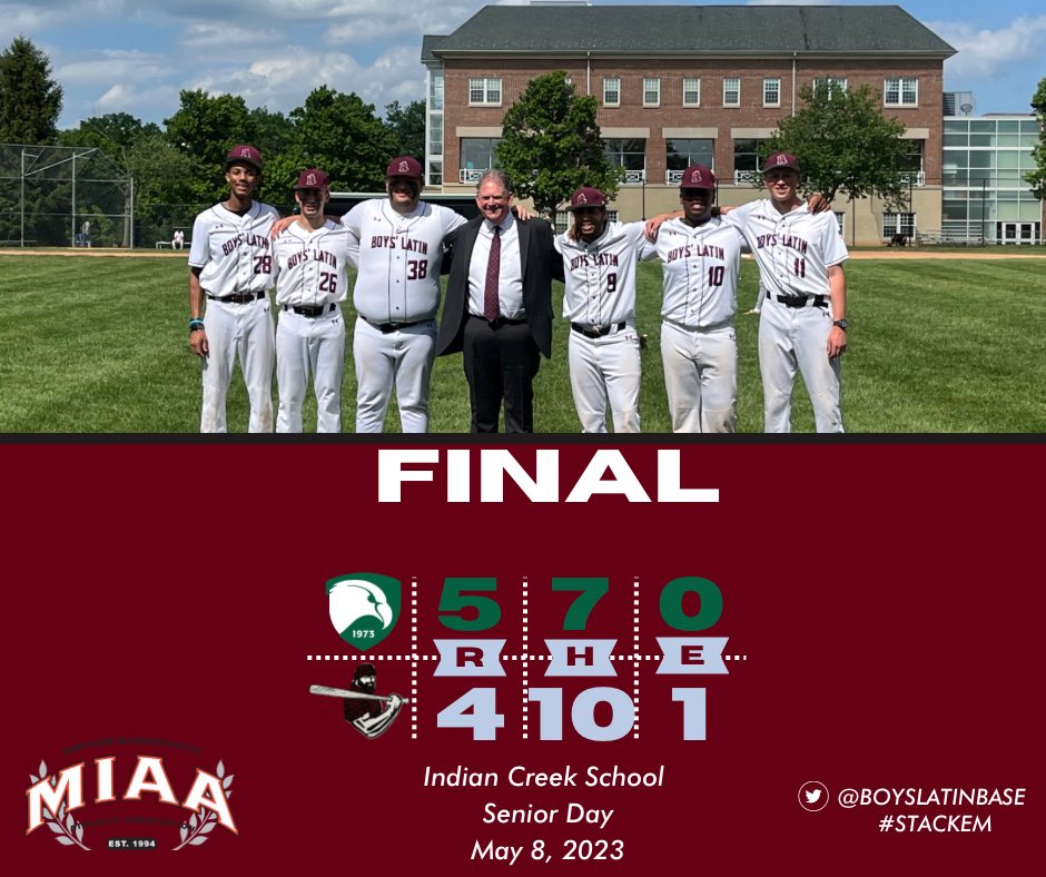 FINAL: Lakers loss a close one 4-5 and finish the season 10-6 in conference just missing the playoffs. Thank you Seniors for an unforgettable season! <a href="/BoysLatinAthltx/">Boys'Latin Athletics</a> @PBRMaryland <a href="/Xposure_Sports/">Xposure Sports</a> #EQV