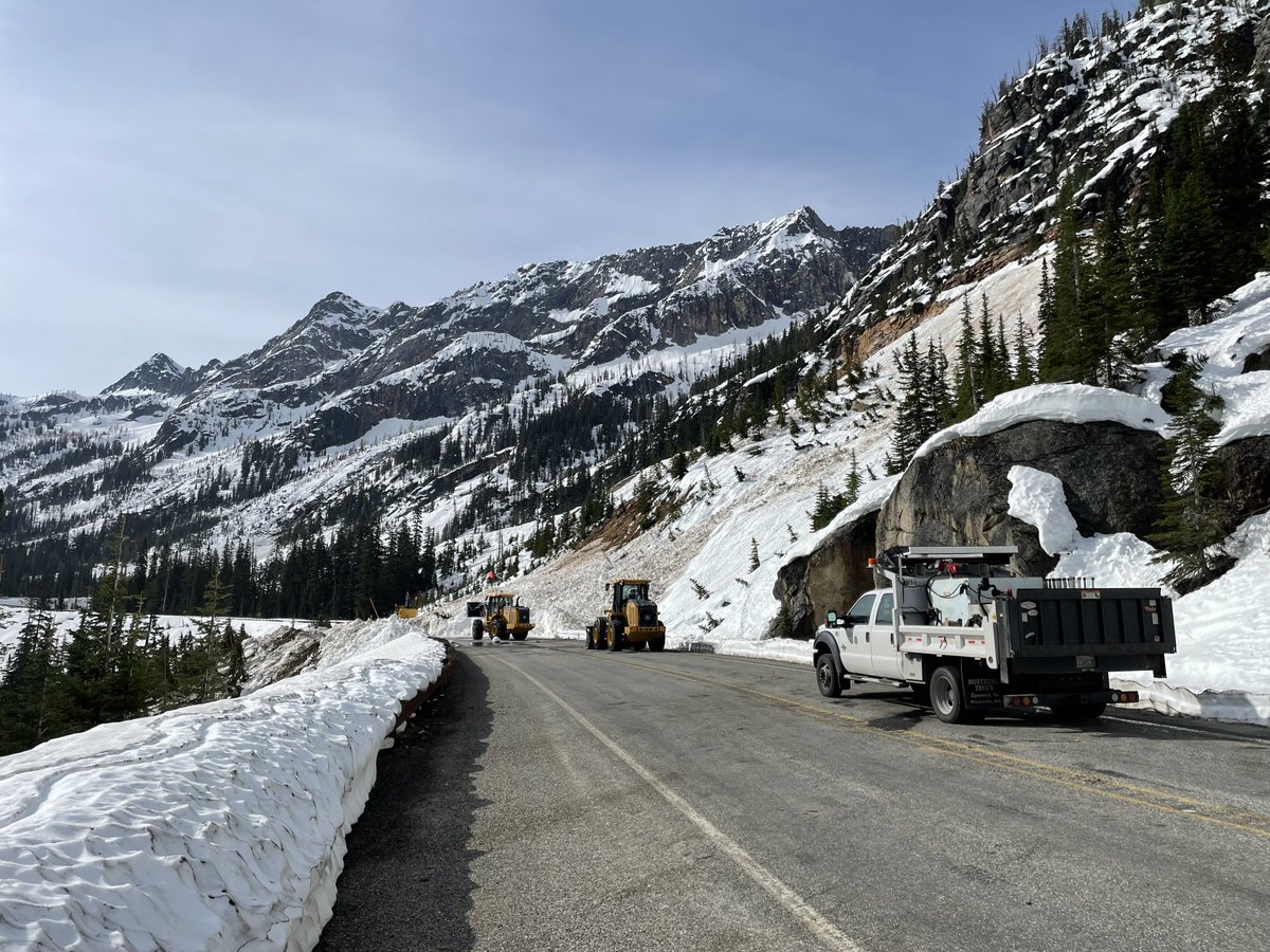 WSDOT_East's tweet image. After reviewing conditions this morning, the crew supervisor confirmed that SR 20 North Cascades will open at 10AM this Wednesday, May 10. If you're planning on making the trip, remember there are few rest stops and no cell service. Plan accordingly and have a great trip! 🏔️🚐🥳