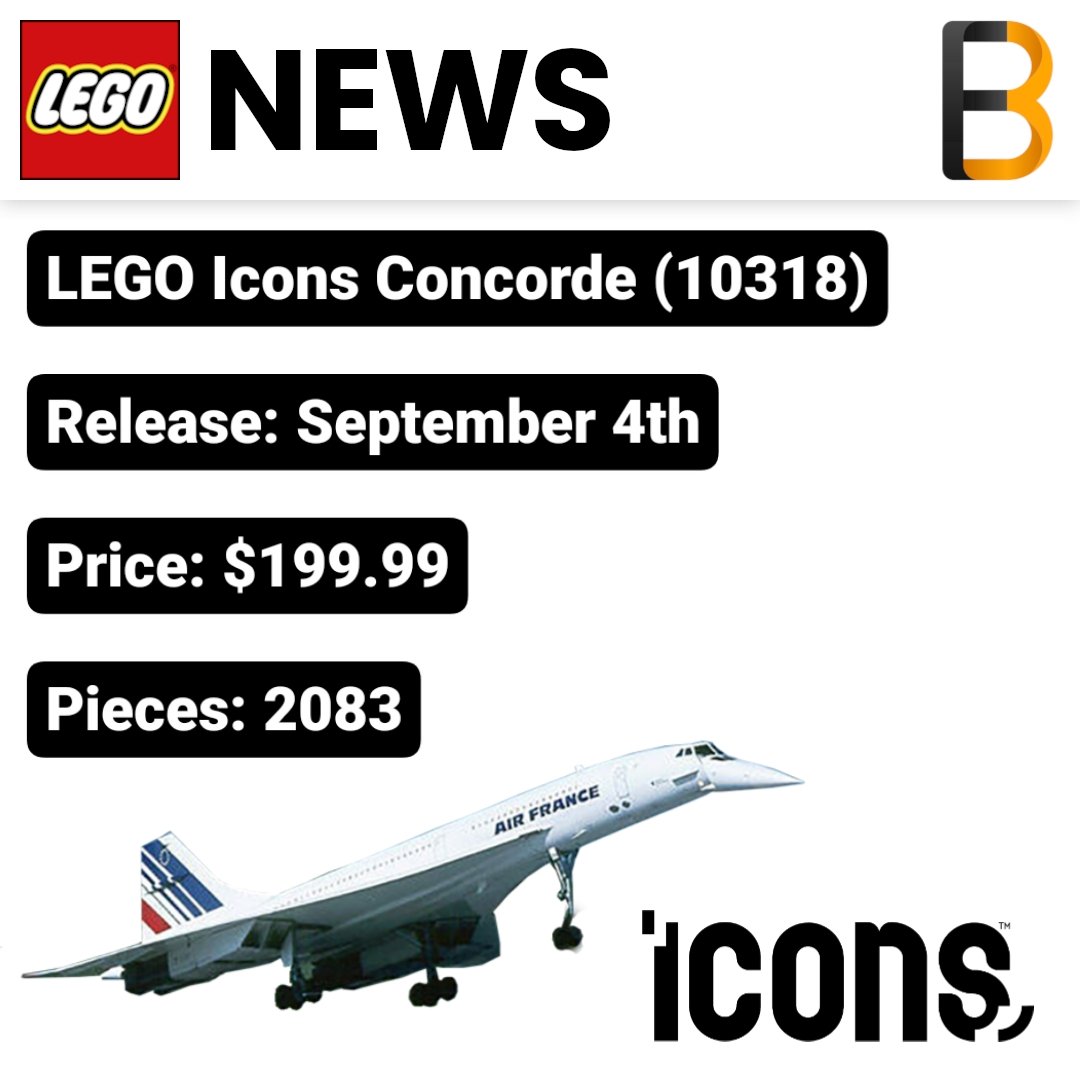 Falconbricks  LEGO News on X: New LEGO Icons Concorde set rumored! Via:  @brick_clicker #legonews #legoleaks #lego #Concorde   / X