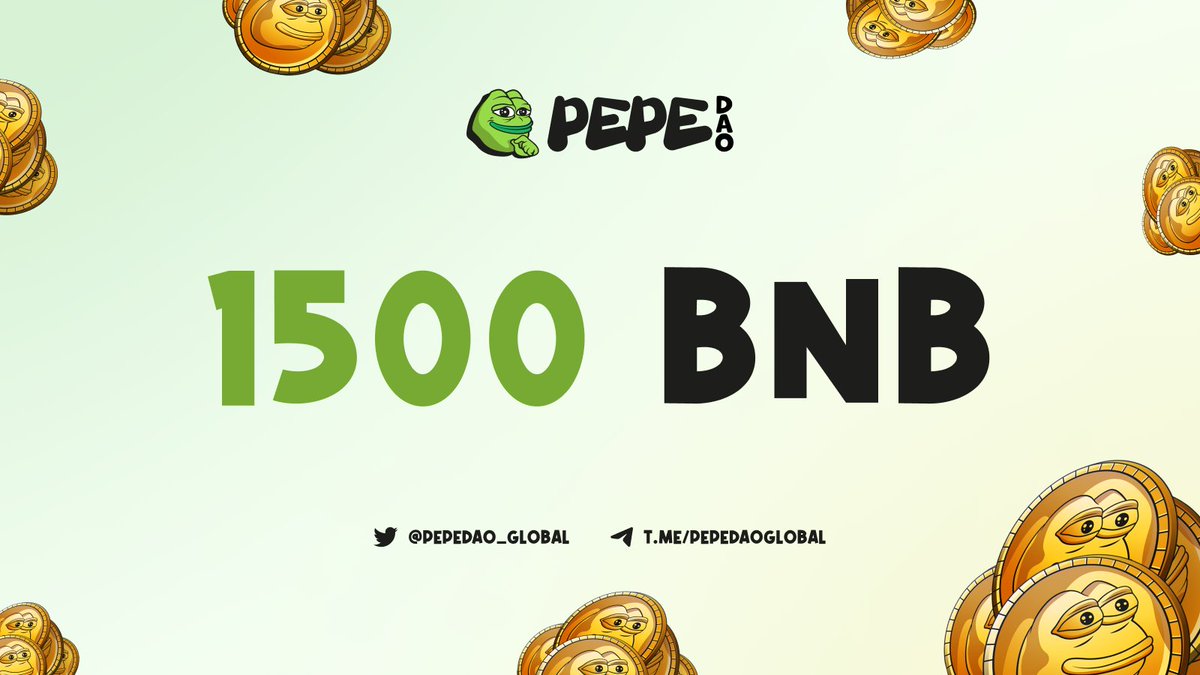 PEPEDAO_Global's tweet photo. Over 1500 BNB raised!

RT + Like to win 100$ in BNB! 🔥

🌸 Fair Launch Presale: https://t.co/UdBHujMpNX https://t.co/VFbWk2BbNd