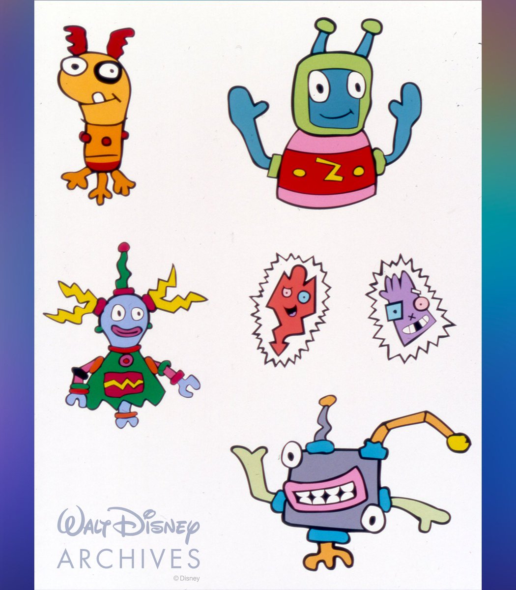 TWDCArchives's tweet photo. Who remembers Zoog Disney on Disney Channel? In this Y2K-era programming block, kids, their computers, and TV came together!
This character model sheet features several early Zoogs—digital ambassadors from the Zeether. (1/2) #disneychannel #disneyonline #zoogdisney #zoogs https://t.co/4u0vcas7Op