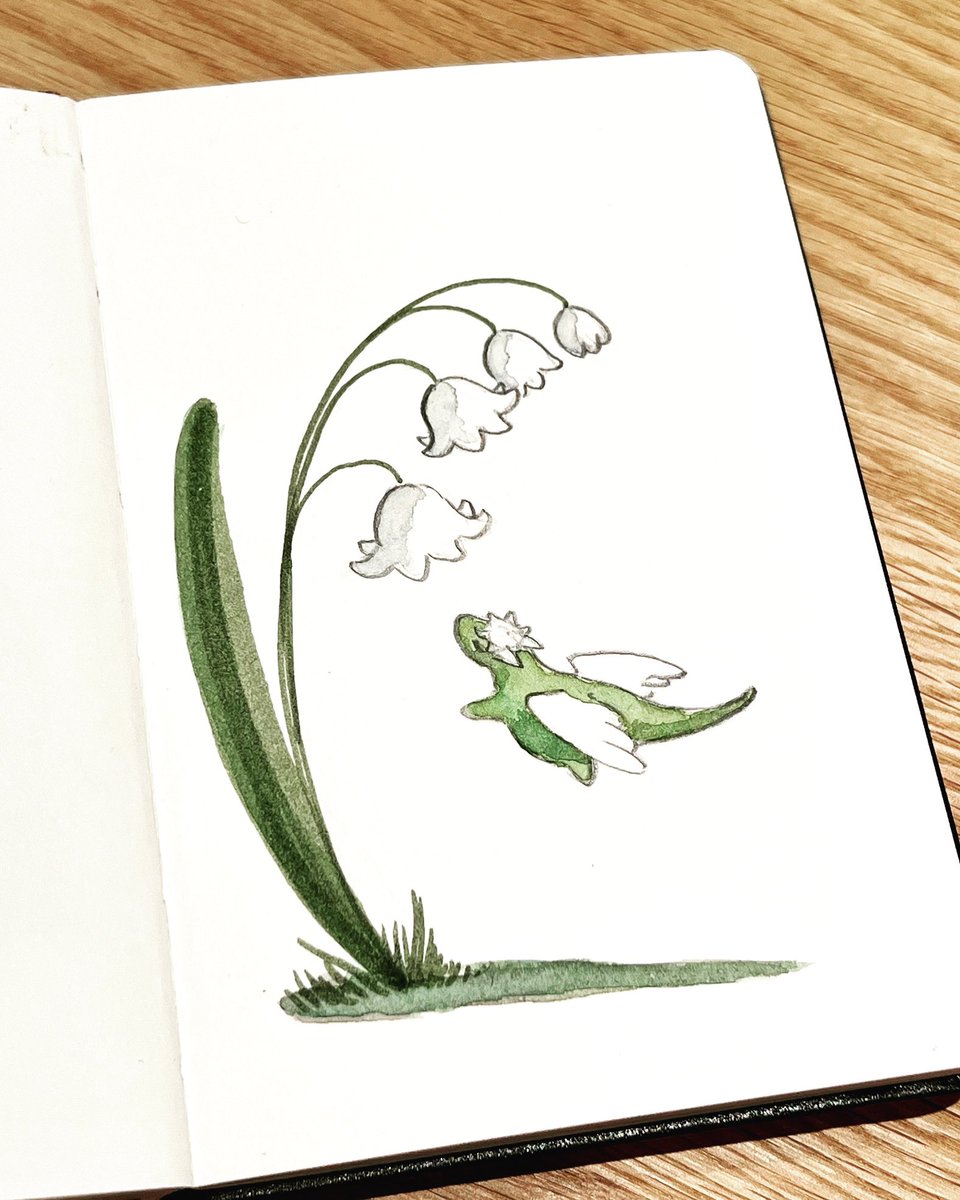 lizzywatercolor's tweet photo. Lily of the valley dragon 🐉 🤍 https://t.co/xQ78LqphdN