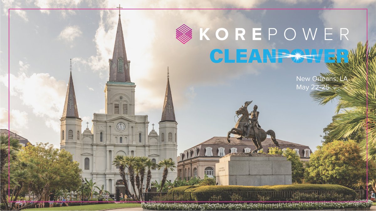kore_power's tweet image. Just a few short weeks until the KORE team is heading to the Big Easy and #CleanPower2023! We still have meeting times available during the show, visit the link to connect with the team and explore KORE Power’s next-generation clean energy technology. korepower.com/clean-power-20…