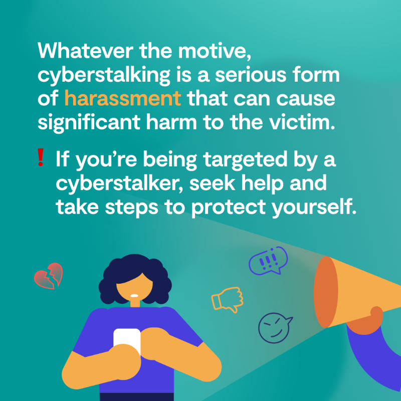 weareclario's tweet photo. #Cyberstalking victims often blame themselves, but it's important to remember that the only responsible person is the stalker.
Swipe the cards to learn about the motives of #cyberstalkers.
#clario #cybersecurity #security #privacy #digitalabuse #cyberspying #spyware #stalkerware