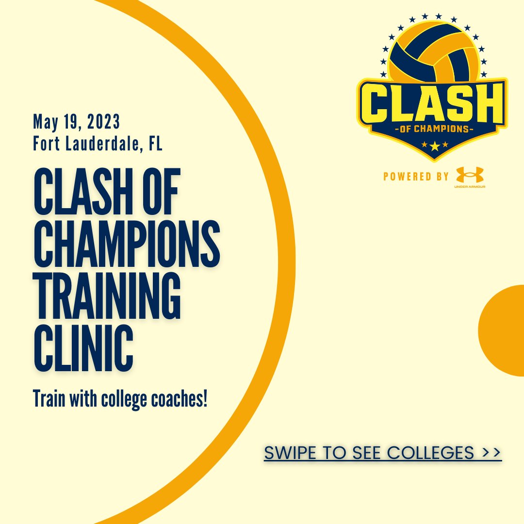 FLpowerseries's tweet photo. Don't miss the opportunity to train with college coaches on May 19th (the day before Clash of Champions tournament)!

Clinic is for female athletes, ages 12U-16U.

Sign up today:
https://t.co/oG2WveiTQQ https://t.co/mbsyh2urks