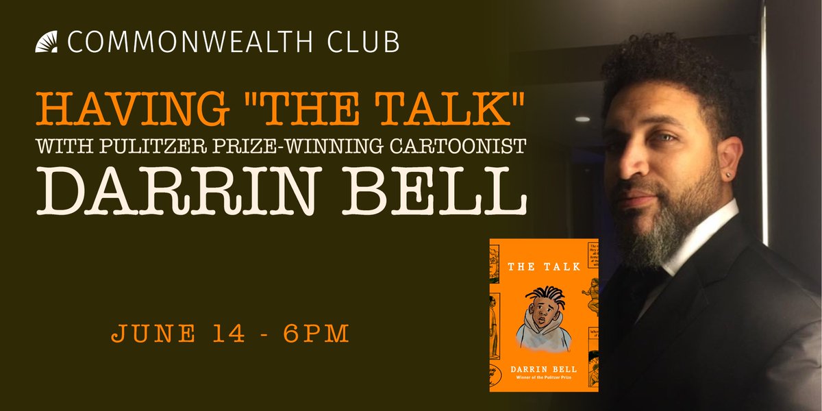 cwclub's tweet photo. Having "The Talk" with Pulitzer Prize-winning cartoonist @DarrinBellArt 

On June 14, join us in San Francisco in-person for an in-depth talk about The Talk. On the @msmichellemeow Show at @cwclub.

Tickets: https://t.co/iXqwpLh05H

THE TALK on sale June 6 from @MacmillanUSA https://t.co/Od1GCC4Okv