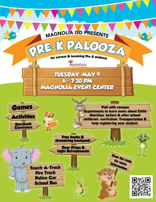 We hope to see our incoming and current pre-k students at tomorrow night's Pre-K Palooza full of activities, games, giveaways and so much more!