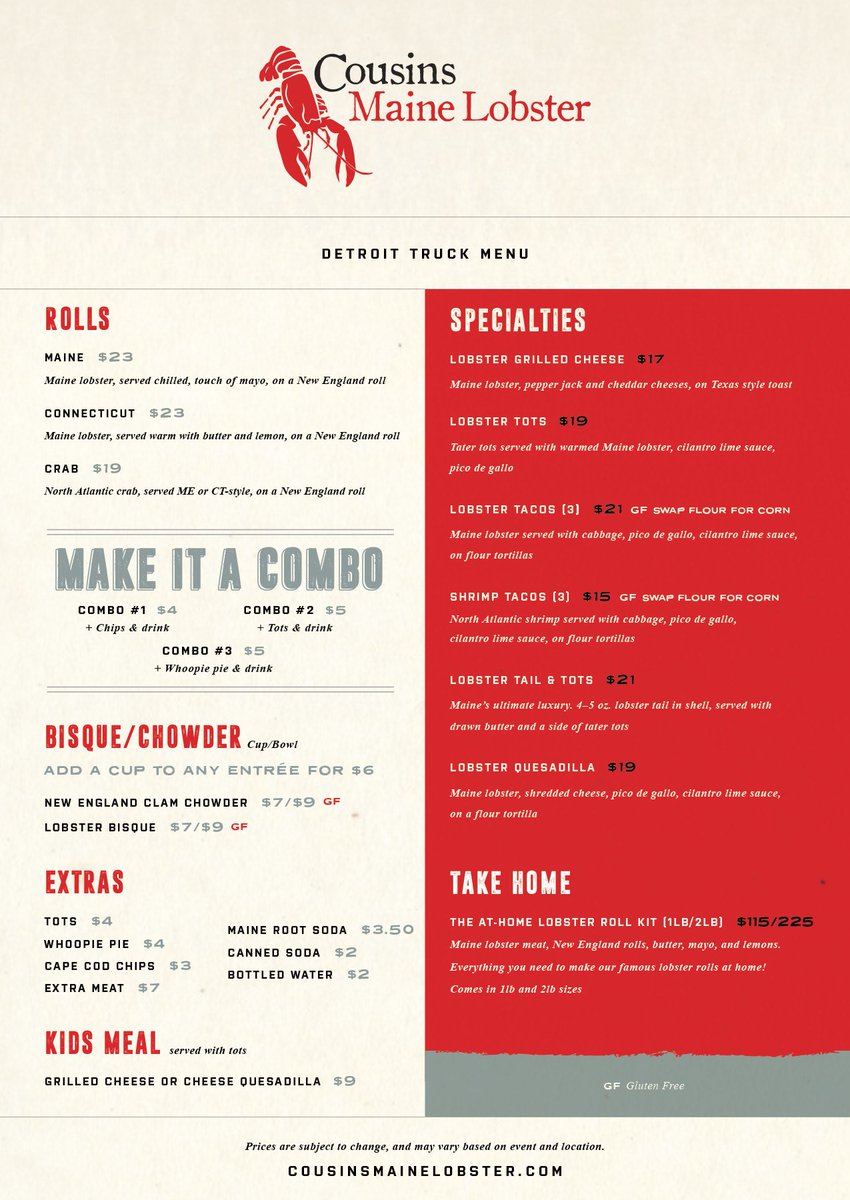 Lunch food truck Thursday, May 11, 2023 at Waterford Civic Center Campus 11am to 2pm. 
Check out Cousins Maine Lobster! 
waterfordmi.gov/specialevents