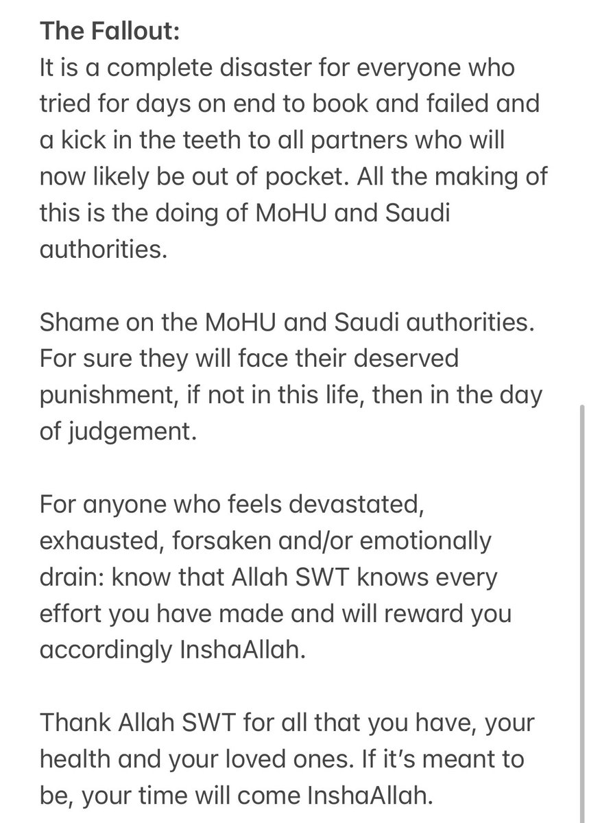 modilwar's tweet photo. Update on Hajj packages sold by @Hajj_nusuk on behalf of @HajMinistry and @saudiarabia

Please read below: https://t.co/5grMLwCMy8