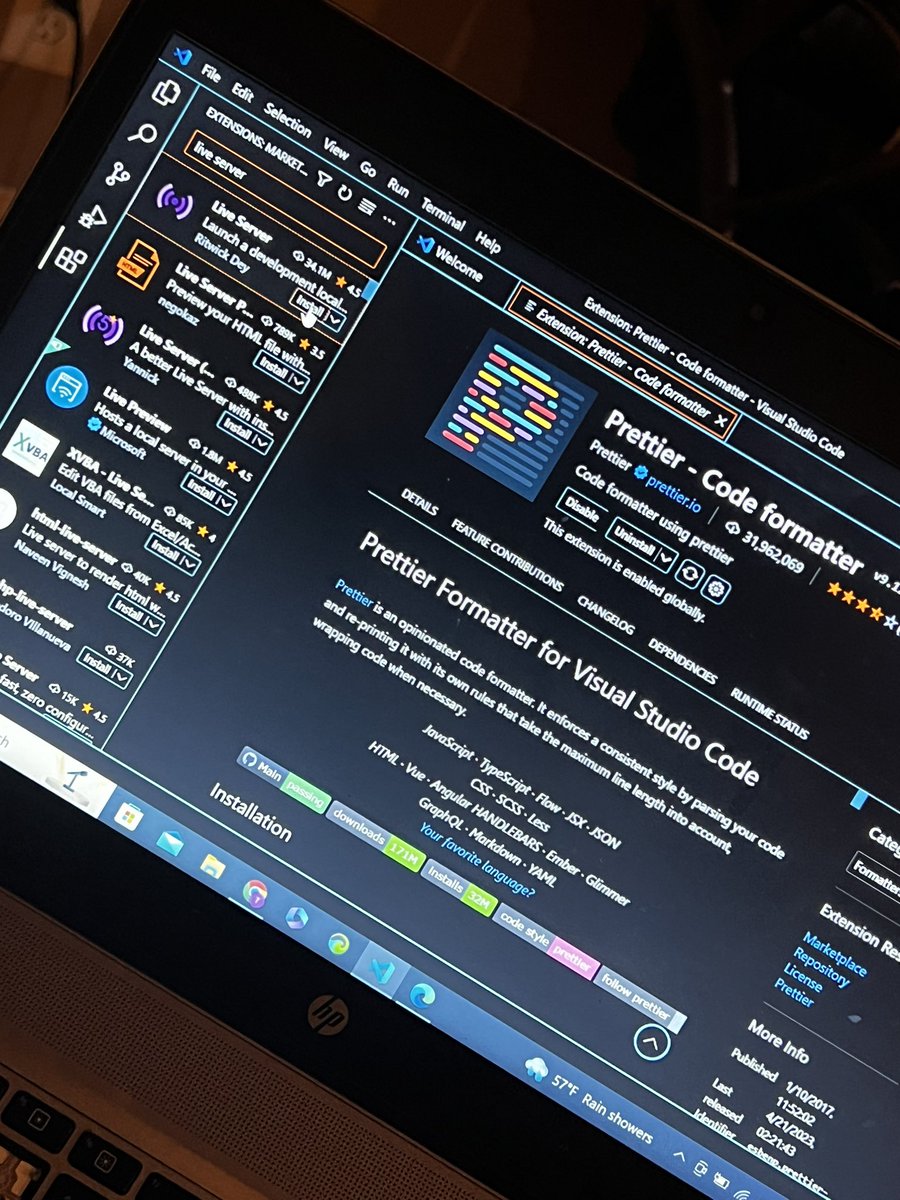 _heyitstiff's tweet photo. Setting up my VSCode never really done it before. Found some good extensions thanks to this article 🥰

https://t.co/yFOt2HT3Cs https://t.co/hlGH3zMbGz