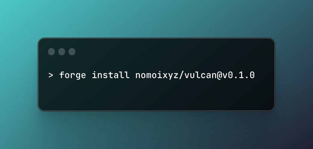 nomoixyz's tweet photo. 🚀 Heads up, sers! Vulcan v0.1.0 is here: stable & ready to roll! 🎉
Github: https://t.co/ftbZgRmEM1
Docs: https://t.co/KZZxp91Pcc
Happy hacking! 🫡💻 #VulcanRelease #HackOn #StableAPI #Foundry #Solidity #HuffLang https://t.co/g6bfc0clP3