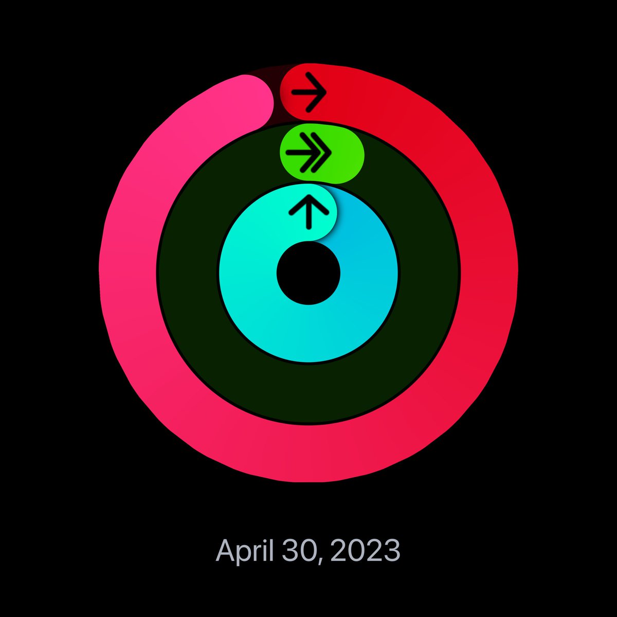 Check out my Activity rings from April 30, 2023.