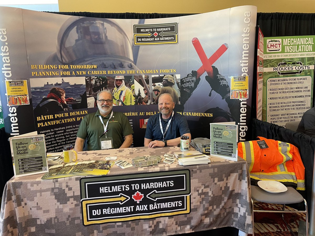 Helmets to Hardhats Canada (@h2hcanada) on Twitter photo Helmets to Hardhats is at <a href="/CDNTrades/">CDN Building Trades</a> #jobsfortomorrow23 conference. Swing by our booth for a chance to win some free swag & learn about the Value added by a Veteran to the unionized construction industry. Helmets to Hardhats is at <a href="/CDNTrades/">CDN Building Trades</a> #jobsfortomorrow23 conference. Swing by our booth for a chance to win some free swag & learn about the Value added by a Veteran to the unionized construction industry.