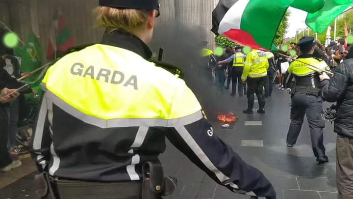 AIAIreland's tweet photo. At this point the large numbers of Free State Police moved in and arrested the chairperson as he continued to address the crowd. Detained in Mountjoy Garda Station he was charged with trumped up political charges.

8/ https://t.co/hIR54FULex