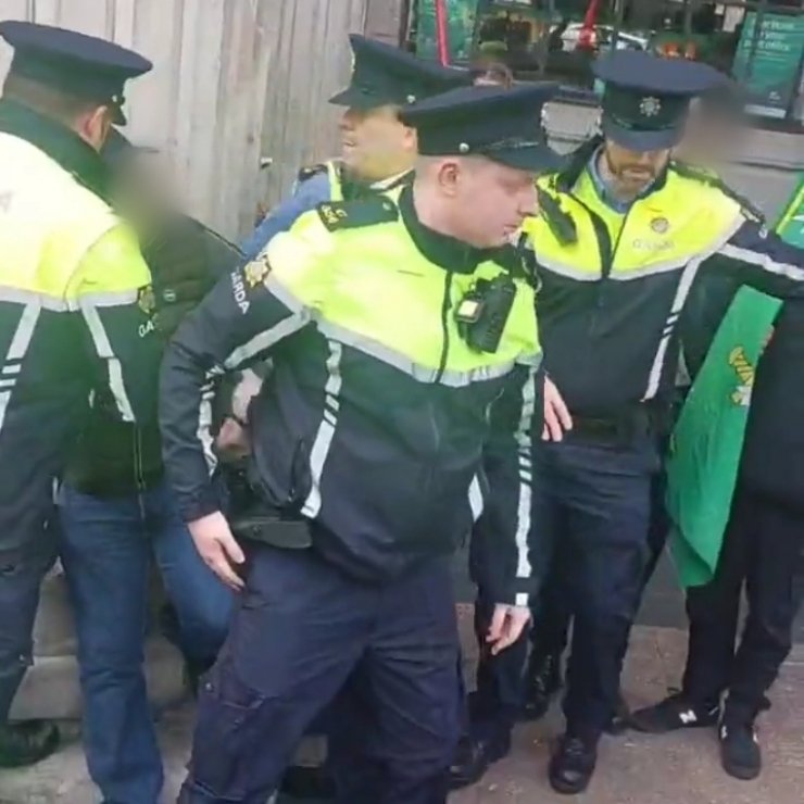 AIAIreland's tweet photo. At this point the large numbers of Free State Police moved in and arrested the chairperson as he continued to address the crowd. Detained in Mountjoy Garda Station he was charged with trumped up political charges.

8/ https://t.co/hIR54FULex