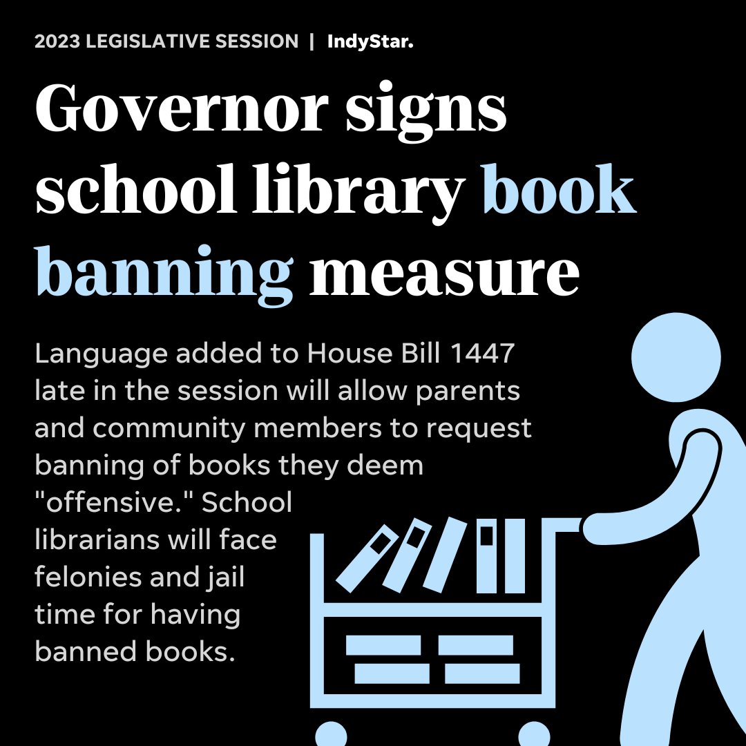 A measure to ban books in school libraries was tabled, until it was inserted into another bill late in the session. Read more: bit.ly/3VKi3LW
