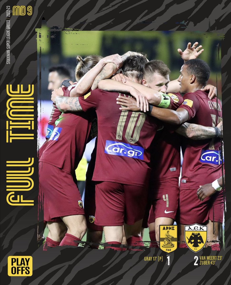 beckmikkel's tweet photo. What a result for @aekfclub and #jensjonsson tonight against @ArisFC 💪💪 A 1-2 away win takes @aekfclub top of the table with 3 points more that arch rivals @FcPanathinaikos and they can now be crowned champions next weekend against #volosnfc 💪💪 https://t.co/tZ8dwMmL1y