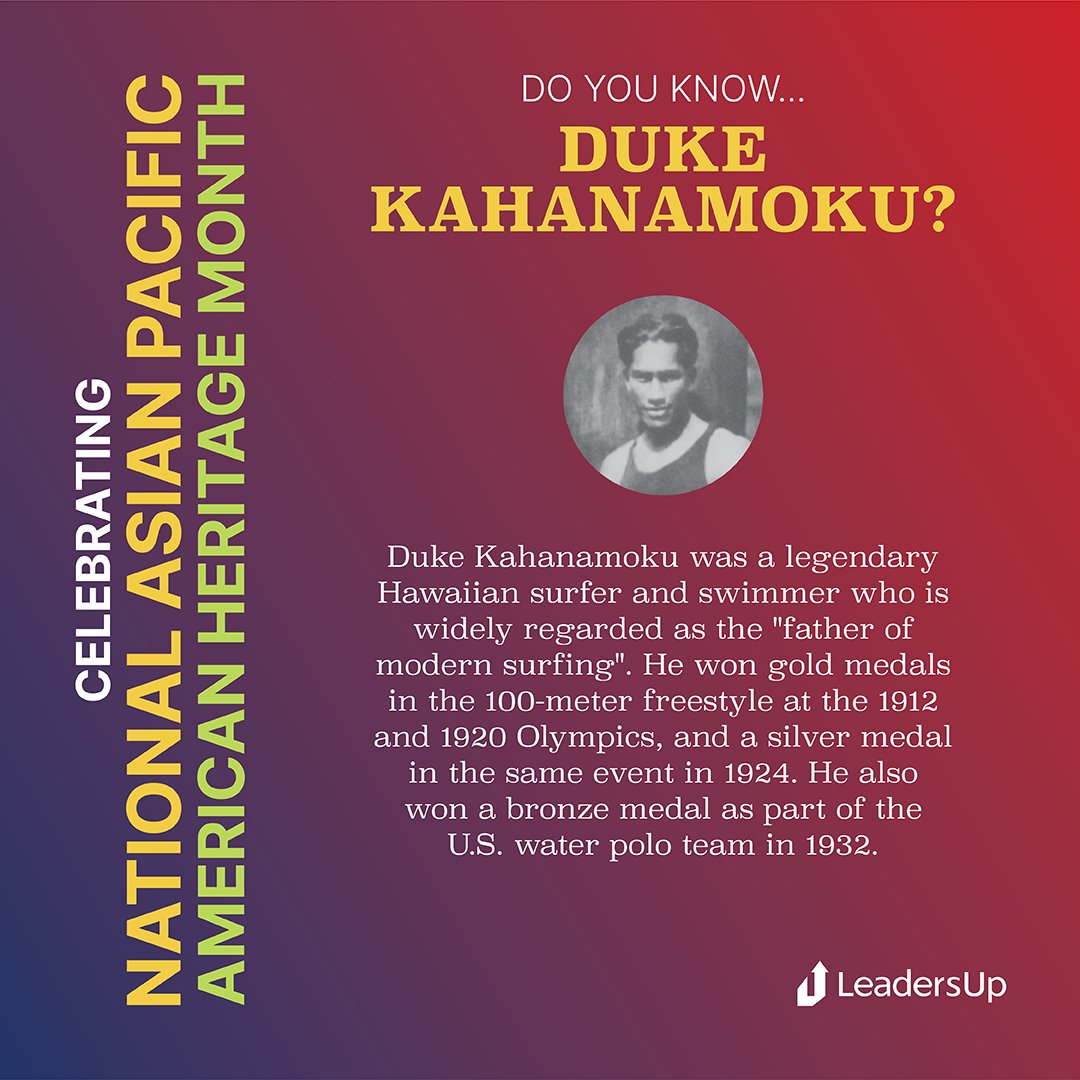 Did you know May is National #AsianAmerican, #NativeHawaiian, and #PacificIslander Heritage Month?

Join us in uplifting Kalpana Chawla, Sammy Lee, and Duke Kahanamoku.

#AAPI #APAHM #AsianPacificAmericanHeritageMonth #AAPIHeritageMonth