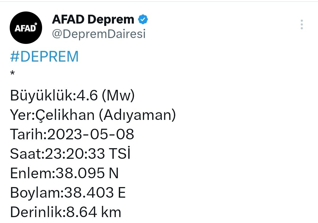 4.6 büyüklüğünde deprem oldu Malatya'da hissedildi.