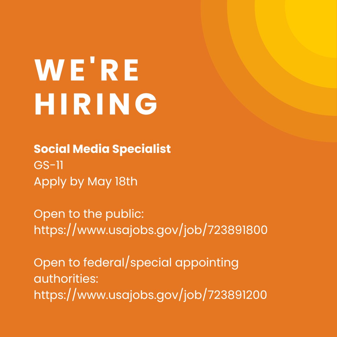 Would you like to see your words [HERE]?

We're hiring a Social Media Specialist! Create engaging content &amp; contribute to national dialogue on women’s history. Apply by 5/18.

Open to the public: usajobs.gov/job/723891800

Fed/special appointing authorities: usajobs.gov/job/723891200