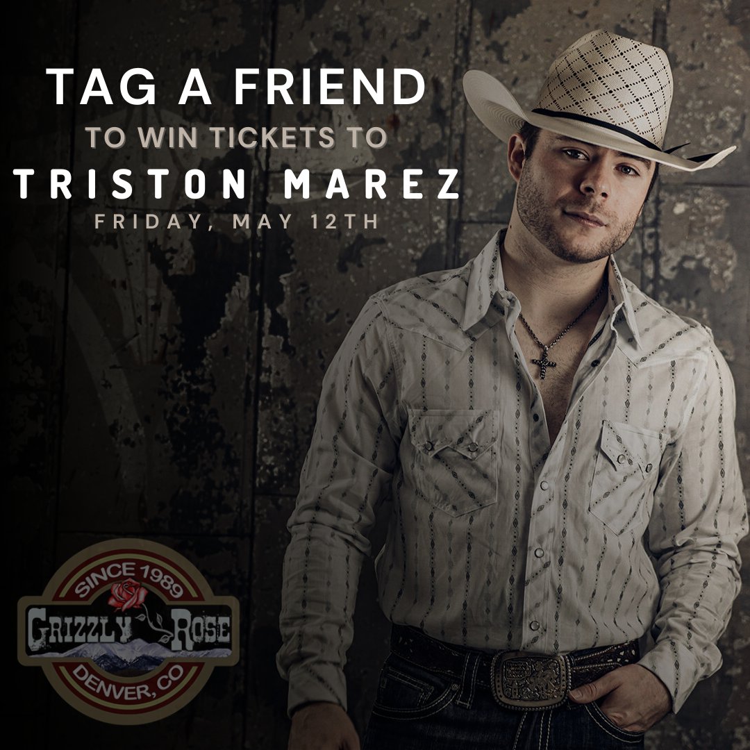 New week, new contest!
Tag a friend below for a chance to win a FREE pair of tickets to see Triston Marez this Friday!
We’ll draw a lucky winner on Thursday.