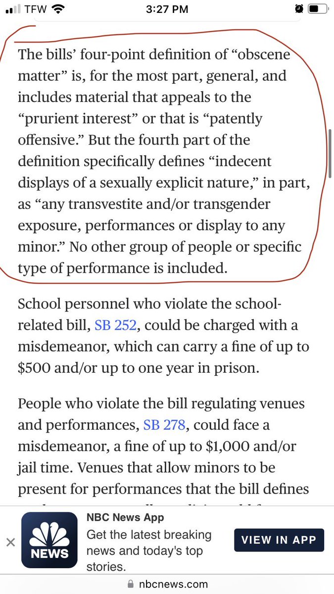 TemperedSyCi's tweet photo. @FlawedByChoice @AuetherT I had to go look it up because that tweet was mad suspect. It primarily targets sexually explicit behavior. Why is not letting adults dance inappropriately in front children an issue? https://t.co/h8Yjx8Qenx