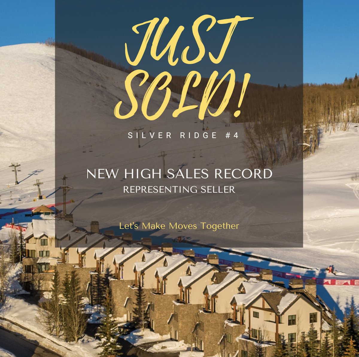 jennamayrealtor's tweet photo. #Soldit at Silver Ridge + broke the high sales record in the HOA at $1255/SF. These condos don't hit the market often, and most existing owners are only the 2nd since these #slopeside gems were developed in '99. Congrats to the new owners!🎉🎉
#crestedbutte
#workwithme
#jennamay https://t.co/ObjR1dIzWe
