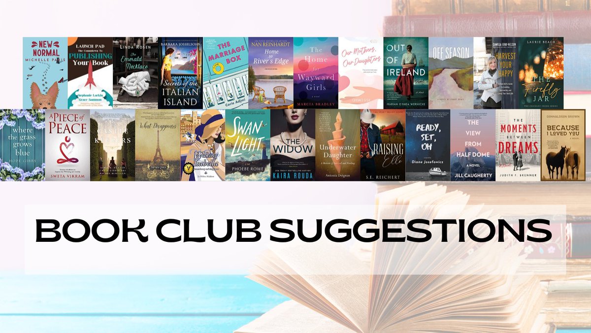 Bookclub Suggestions!

booksbywomen.org/recommended-re…  <a href="/lrosenauthor/">Linda Rosen</a> <a href="/italiamelissa/">Melissa la matta</a> <a href="/KairaRouda/">Kaira Rouda</a> @JillCaugherty
<a href="/dianegreco/">Diane Josefowicz</a> <a href="/swetavikram/">Sweta Vikram</a>
 Marian O'Shea Wernicke <a href="/bqwriter/">Barbara Quick</a> <a href="/GSammonWrites/">grace sammon</a> <a href="/divasthatcare/">Candace Gish</a> <a href="/aimiekrunyan/">Aimie K. Runyan-Vetter</a> 
@HopeGibbstuib  Antonia Dugnan