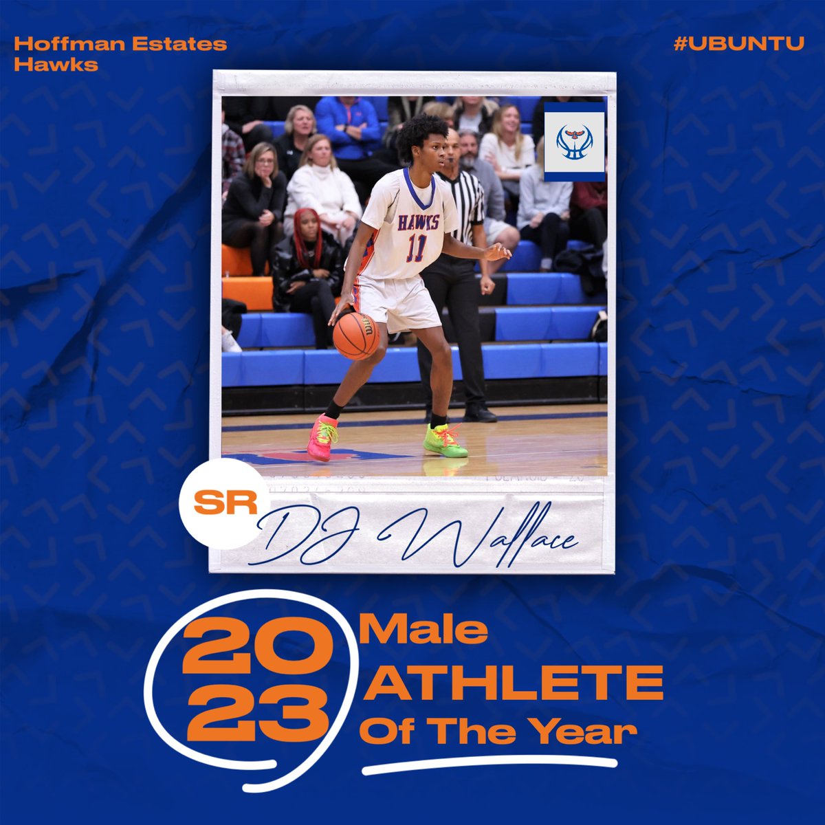Congratulations to DJ Wallace for being voted Hoffman Estates High School male Athlete of the Year! A well-deserved honor for our guy. Well done, DJ! #UBUNTU