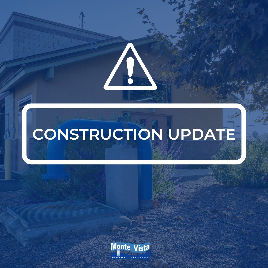 Monte Vista Water District (@mvwdwater) on Twitter photo Final paving for MVWD's pipeline project is scheduled for 5/9 & 5/10 on Bandera, Benson and San Bernardino St. Traffic delays are expected; alternate routes are recommended. <a href="/Vernon_OMSD/">Vernon Middle School</a> <a href="/Buenavista_OMSD/">BuenaVistaElementary</a> Final paving for MVWD's pipeline project is scheduled for 5/9 & 5/10 on Bandera, Benson and San Bernardino St. Traffic delays are expected; alternate routes are recommended. <a href="/Vernon_OMSD/">Vernon Middle School</a> <a href="/Buenavista_OMSD/">BuenaVistaElementary</a>
