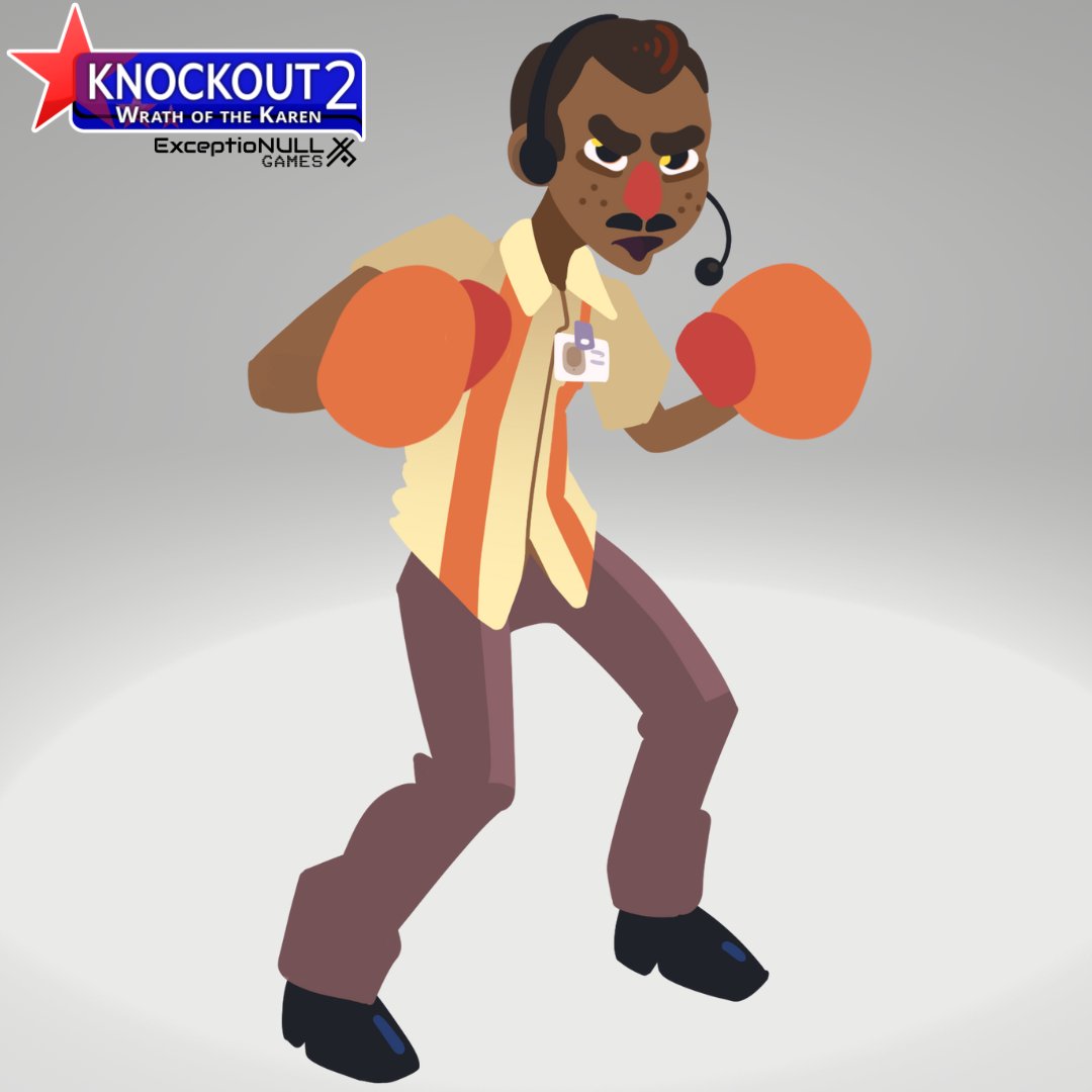 ExNullGames's tweet photo. Introducing another #Knockout2 opponent: Scam Caller
#indiegamedev #boxing #boxinggames #indiegamesdeveloper #retrogame #indiestudio #indiegame #behindthescenes #scamcaller #WrathoftheKaren #gamedevelopment #gameart #gameartwork https://t.co/GcoMFZIlNr