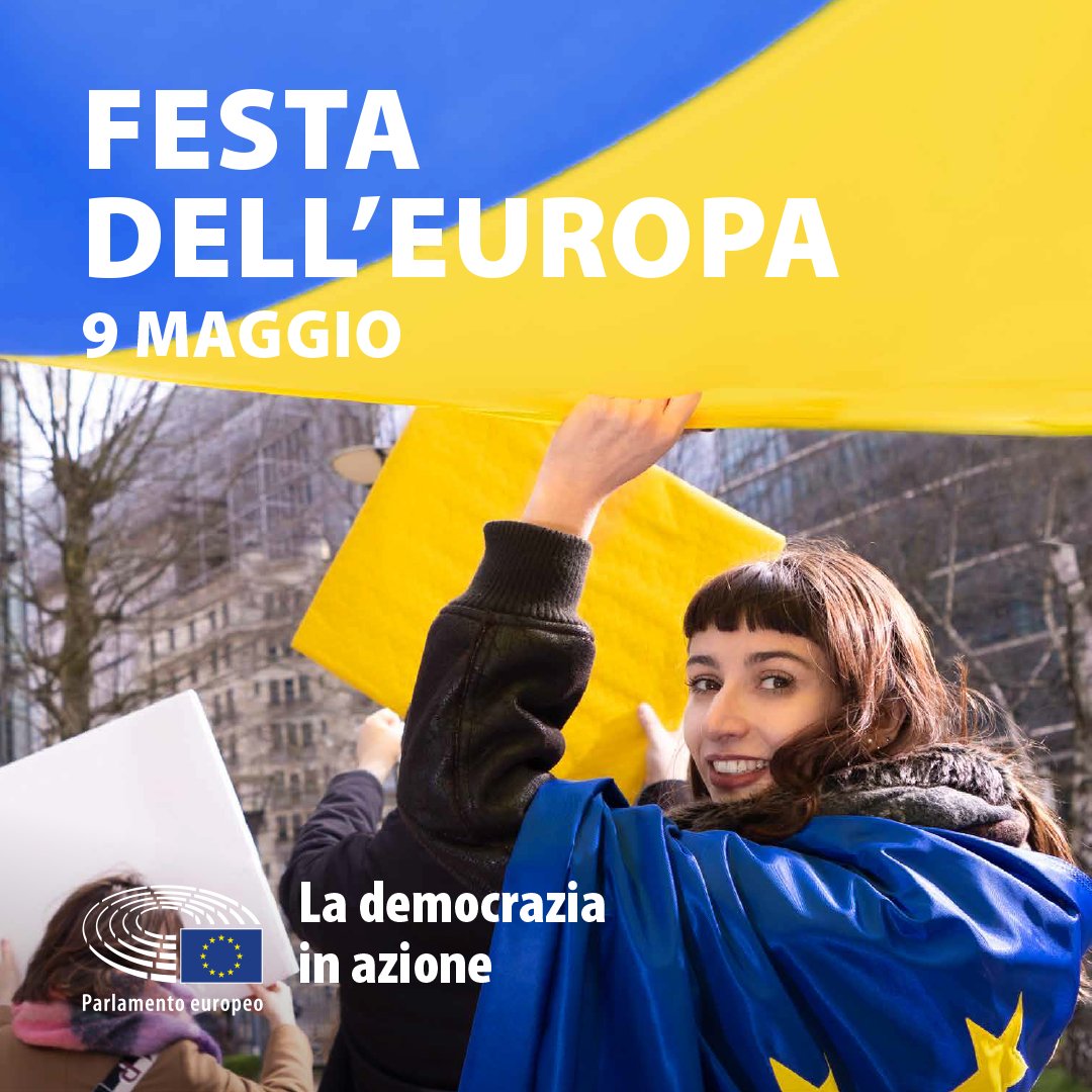 Europarl_IT's tweet photo. Buongiorno Europa! 🇪🇺
 
È la giornata dell’Europa. 

Un’opportunità per celebrare i valori che condividiamo: democrazia, libertà e diritti umani. 

Cosa significa l’Europa per te?

#9maggio https://t.co/4hlm8I2fjf