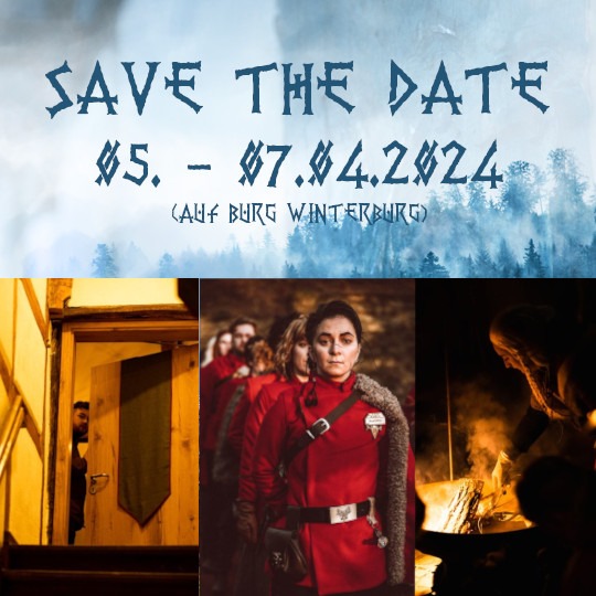 Hallo Freund* innen des Nordens!
Wir haben ein Datum für das Rauhnächte 3! 🥳 

Die Con wird vom 05. - 07. April 2024 stattfinden - natürlich wieder auf Burg Winterburg.

Die Anmeldung werden wir im August öffnen.