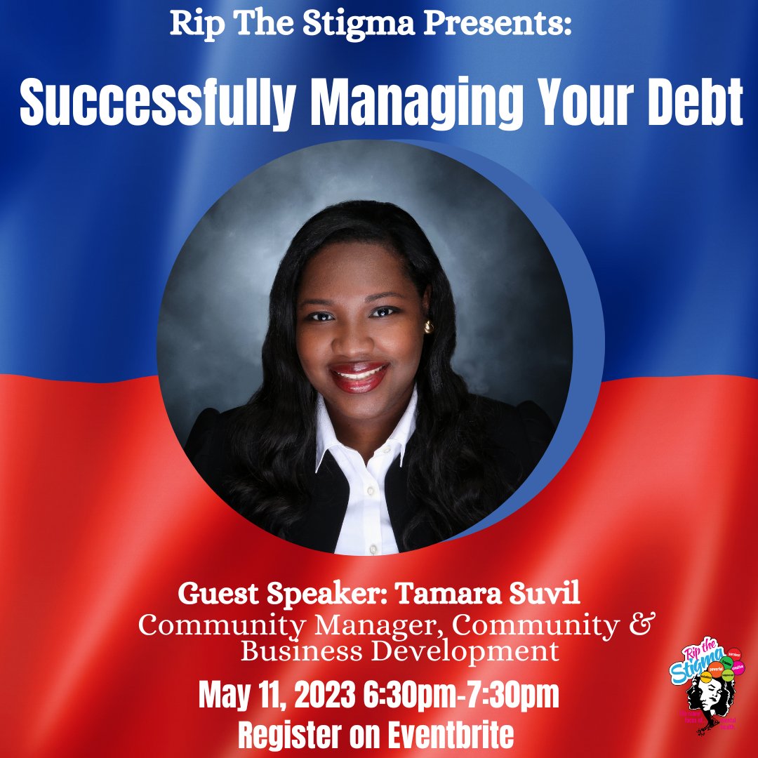 ripthestigma's tweet photo. Register with our free Successfully Managing Your Debt Workshop Thursday May 11 at 630pm. Register on eventbrite https://t.co/7XludpNc8m
For more information click below!
https://t.co/Zv93UBdL4s https://t.co/fzdoNE4xsN