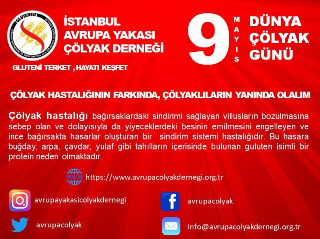 muratgencer3834's tweet photo. #colyak hastaların yanında , colyakin farkında olalım .Yaşanan sıkıntıların çözümü için destek olalım .
Ürün fiyatlarini göz önüne alarak cölyak ödemelerini gözden geçirelim.
#9mayisdunyacolyakgunu
#colyaklilarmagdur
@sagliklicozum
@csgbakanligi
@tcbestepe @vedatbilgn https://t.co/ppZ4jpJCEA