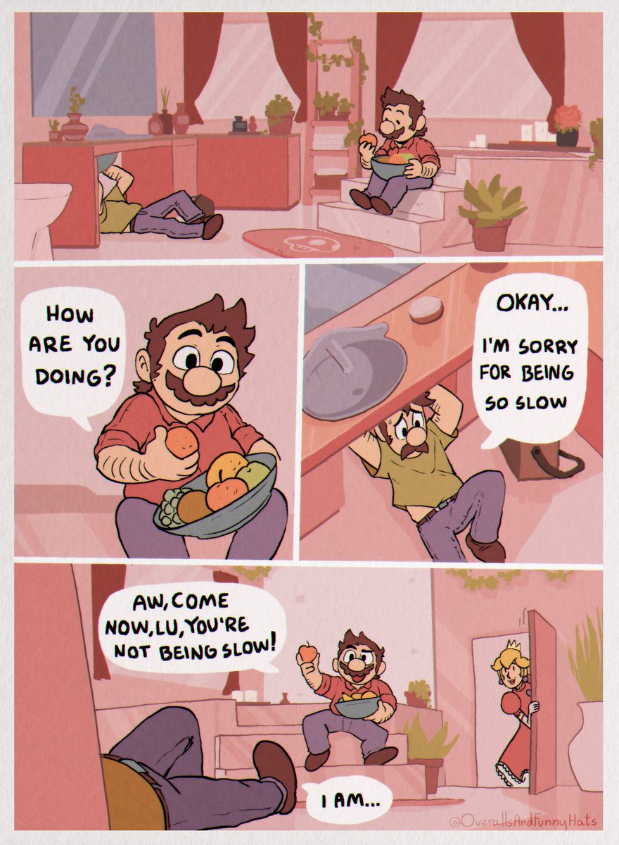 OveralNFunnyHat's tweet photo. A helping hand part 2/3

If you like what we do consider supporting us on patreon: https://t.co/Bq0Kl7Q3QR

#supermario #luigi #thesupermariomovie #thesupermariobrosmovie #peach #princesspeach #overallsandfunnyhats https://t.co/NRe6SPSiED