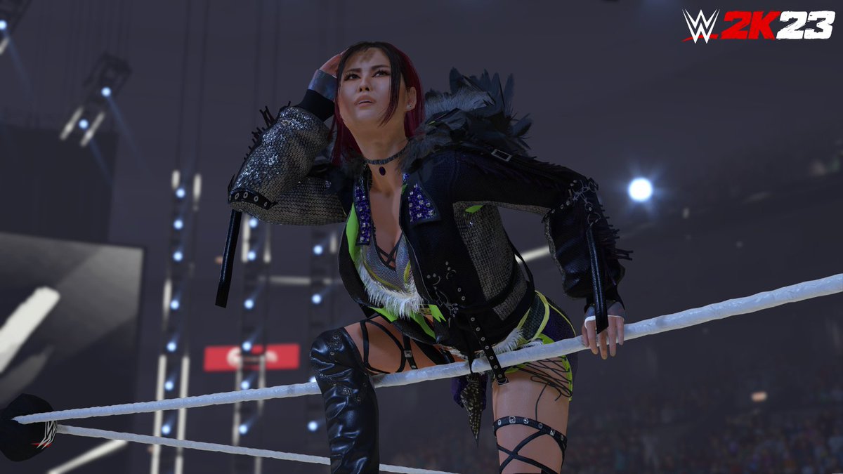 WWEgames's tweet photo. It's The Genius of the Sky, @Iyo_SkyWWE Birthday!!  
Toss 🎂 below to wish her a Happy Birthday! #WWE2K23 https://t.co/WUnpgXwWod