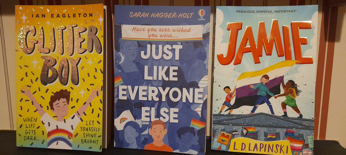 🏳️‍🌈 Only one month to go until JUST LIKE EVERYONE ELSE is out! Time to celebrate with a #giveaway. RT &amp; follow to enter. Win a copy of JUST LIKE EVERYONE ELSE, plus copies of two LGBTQ+ middle grade stories that I love from @ldlapinski &amp; <a href="/MrEagletonIan/">Ian Eagleton</a>. Closes 22/05. UK only.