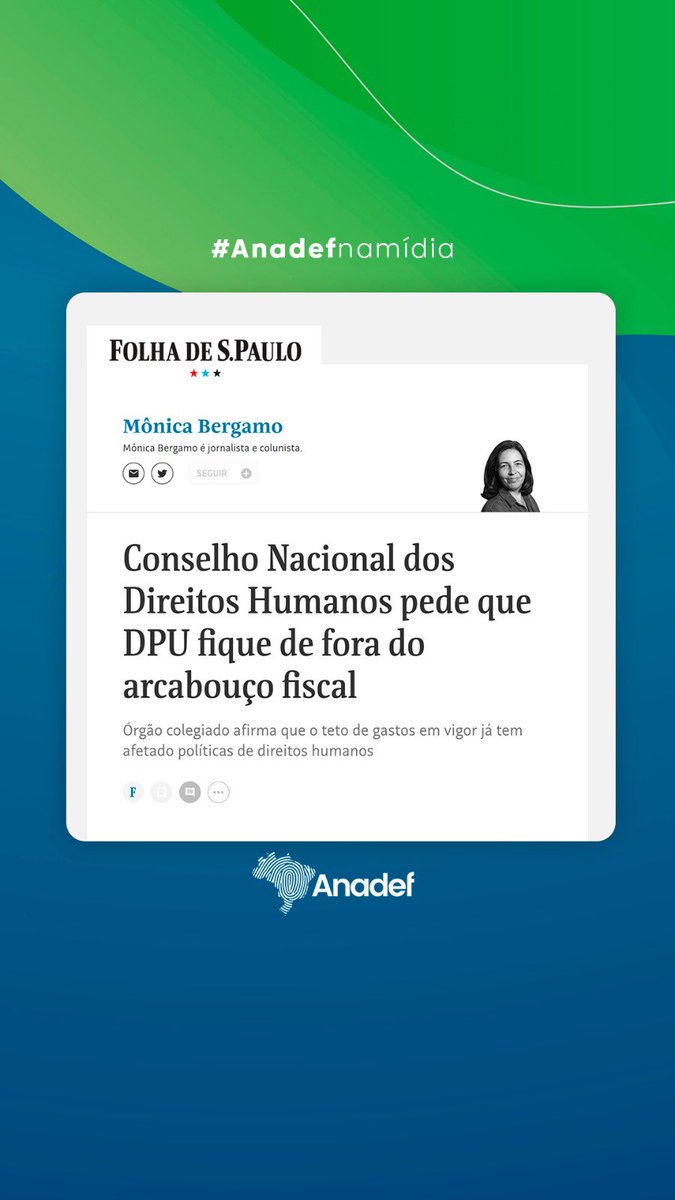 anadef's tweet photo. O Conselho Nacional dos Direitos Humanos (CNDH) elaborou uma Nota em que pede que o orçamento da Defensoria Pública da União (DPU) não seja afetado pelas restrições do arcabouço fiscal.

Leia a matéria na íntegra: https://t.co/i6oLvDhlbj

#defensoriaparatodos #arcabouçofiscal #DPU